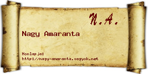 Nagy Amaranta névjegykártya