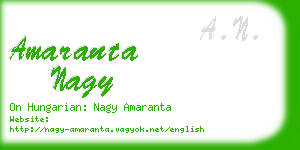 amaranta nagy business card